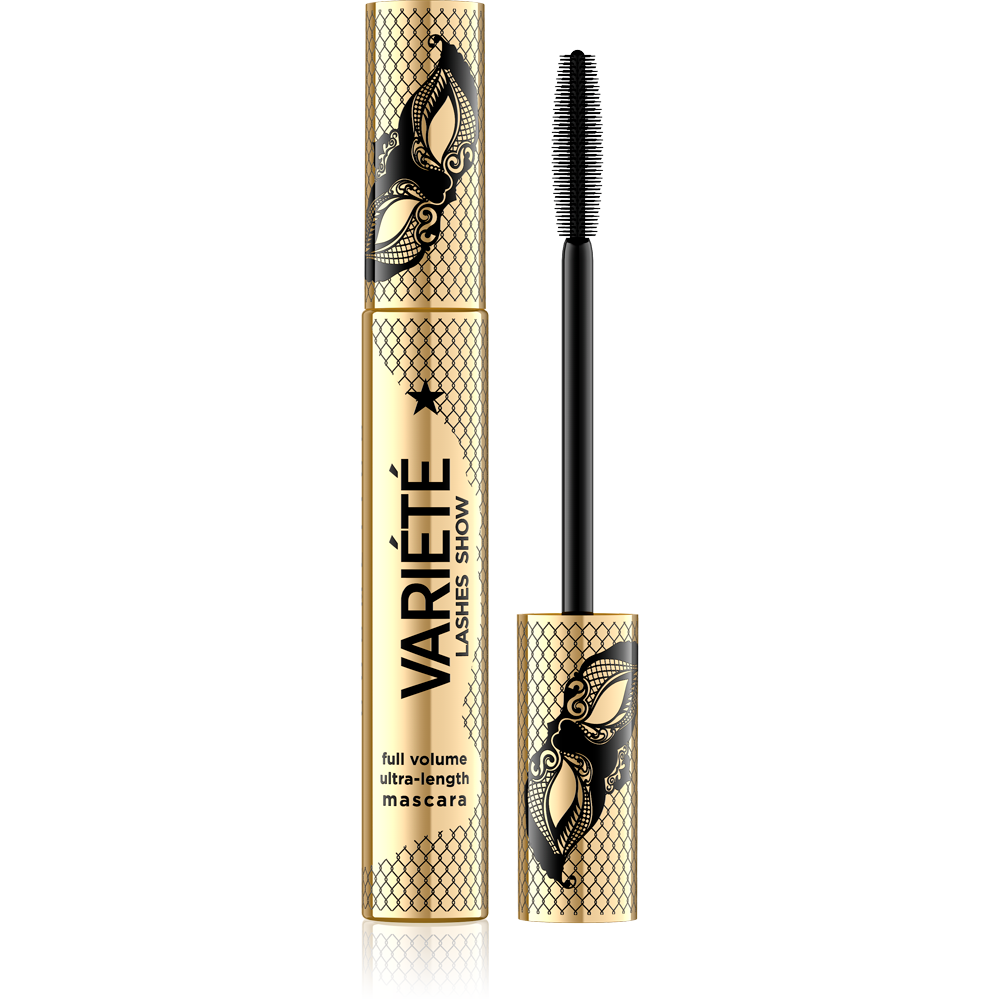 EVELINE COSMETICS VARIÉTÉ LASHES SHOW FULL VOLUME ULTRA LENGTH MASCARA -black colour