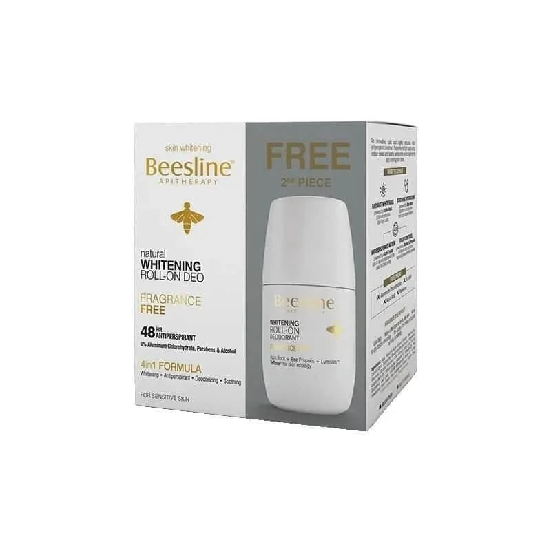 Beesline® Whitening Roll On Deodorant - Fragrance Free X2 Promo pack