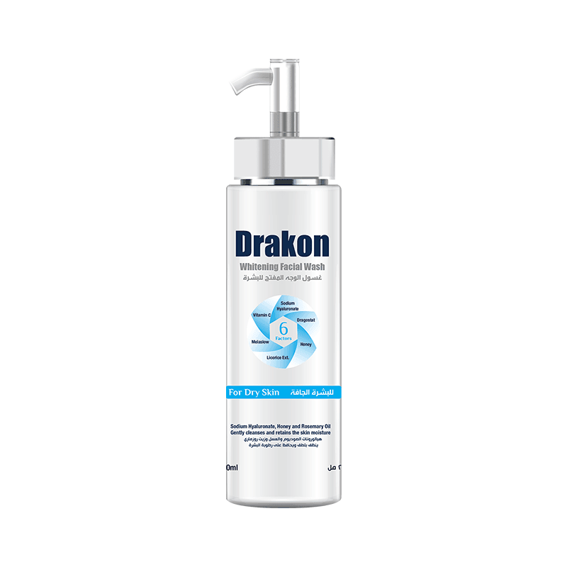 Drakon® Whitening Facial Cleanser With Pump Dry Skin