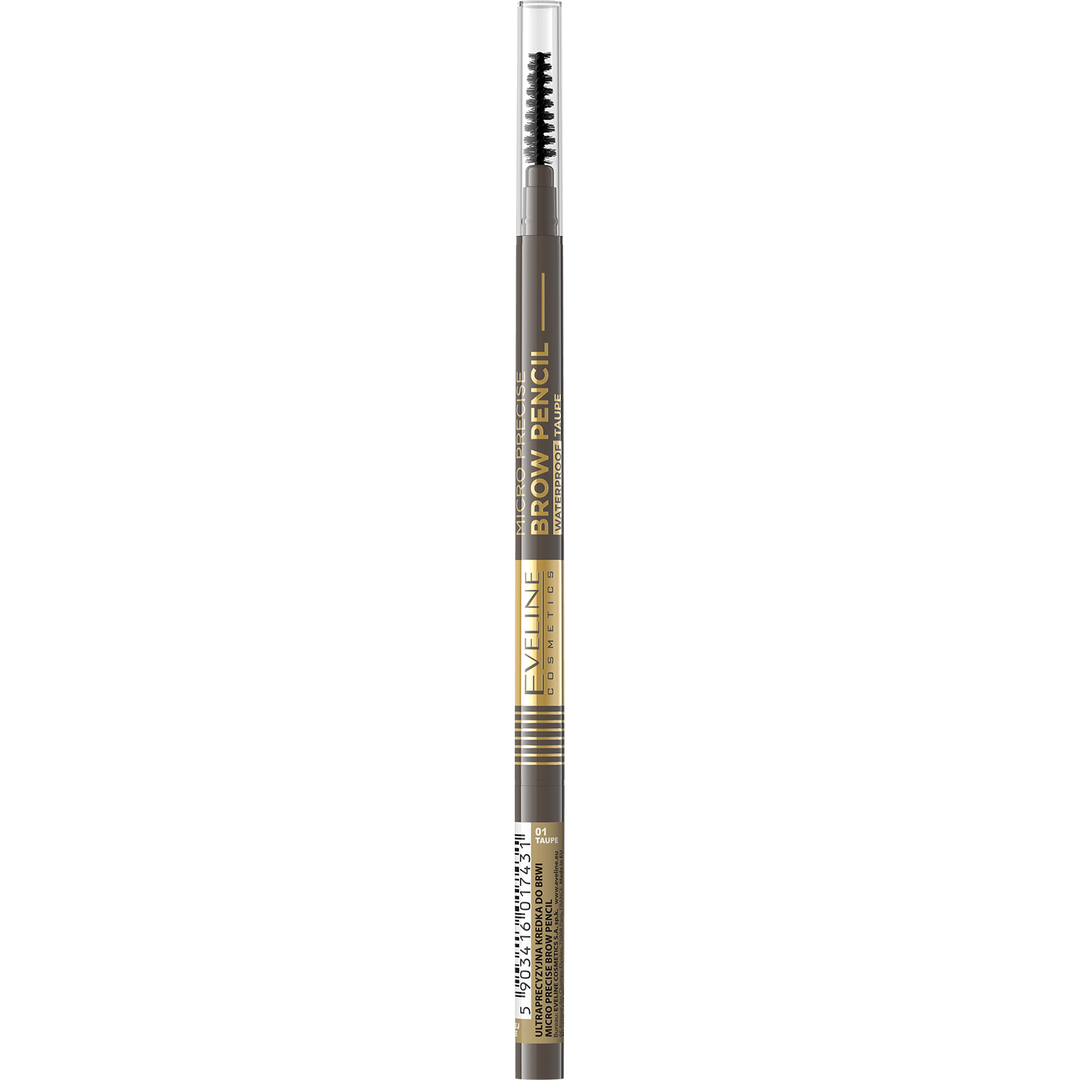 EVELINE COSMETICS MICRO PRECISE BROW PENCIL WATERPROOF - 01 Taupe - Cosmoshop - description