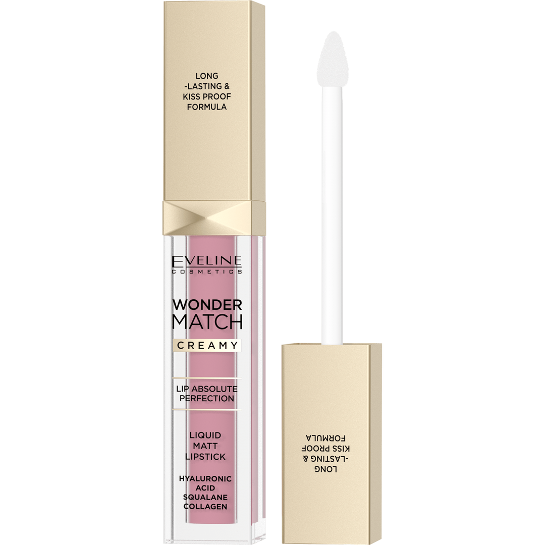 Eveline Cosmetics Wonder Match Liquid Matt Lipstick - 01 ANGEL ROSE - Cosmoshop - description