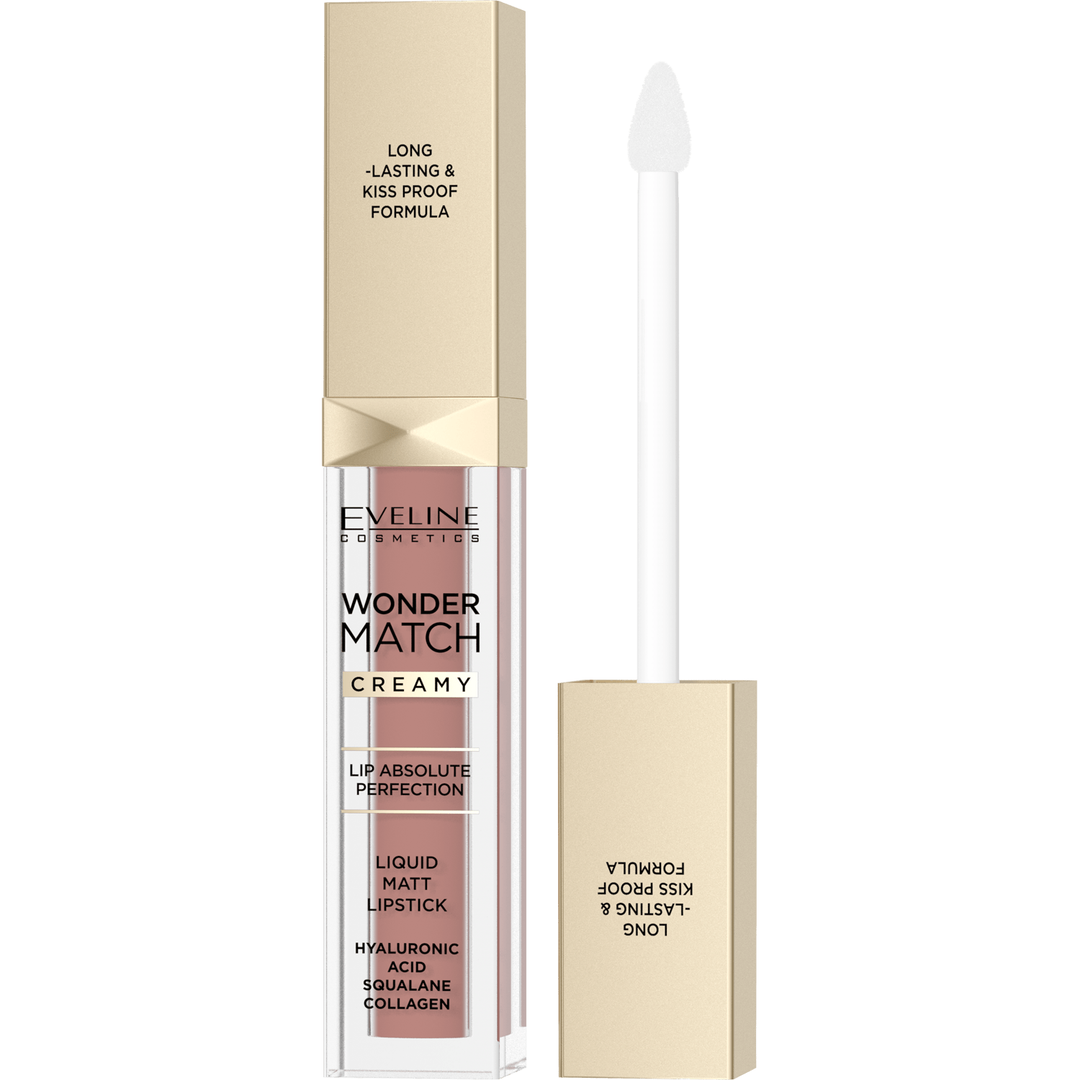 Eveline Cosmetics Wonder Match Liquid Matt Lipstick - 04 CARAMEL - Cosmoshop - description