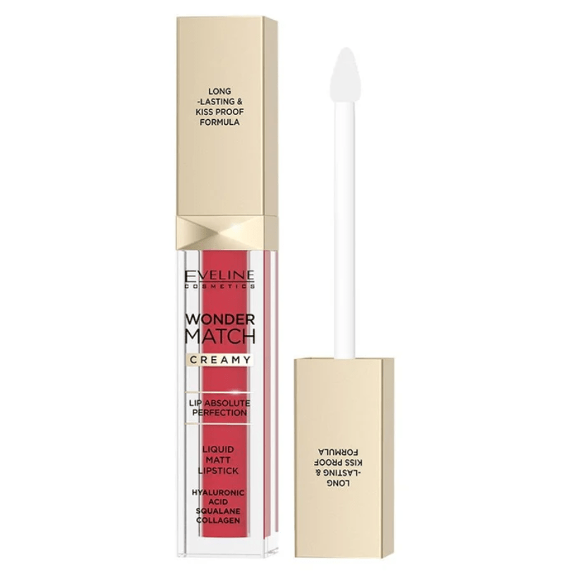 Eveline Cosmetics Wonder Match Liquid Matt Lipstick - 12 CHARMING RED - Cosmoshop - description