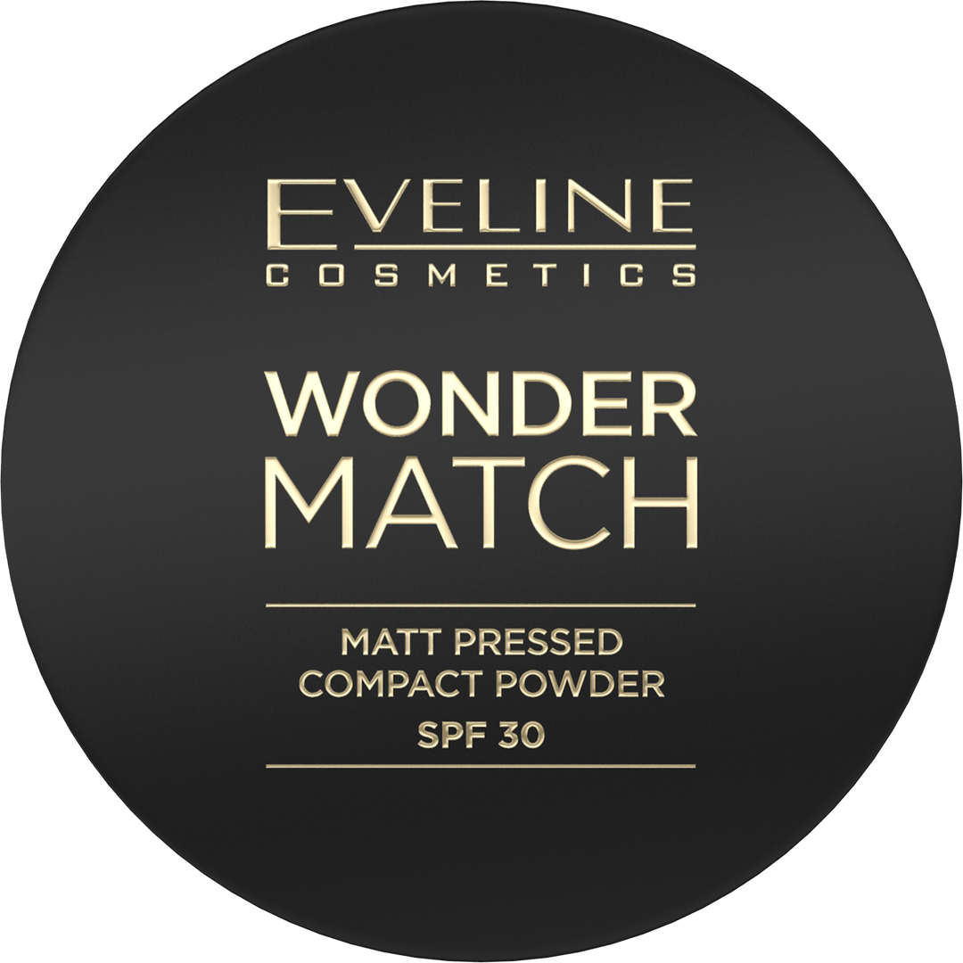 Eveline Cosmetics Wonder Match Matt Pressed Compact Powder SPF 30 02 Medium Beige - Cosmoshop - description