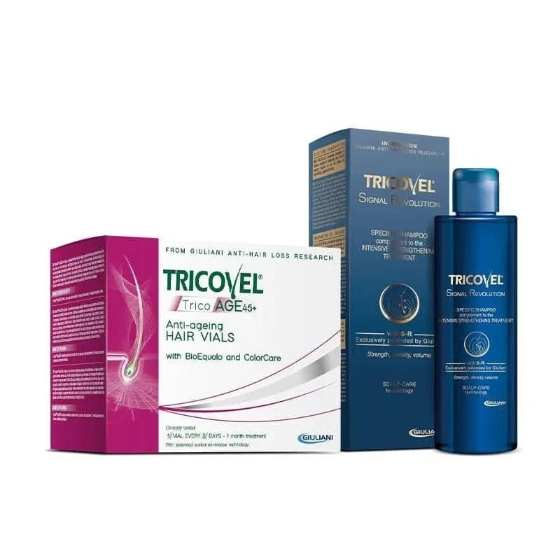 Tricovel® TricoAge Vials & Signal Shampoo Free - Cosmoshop - description