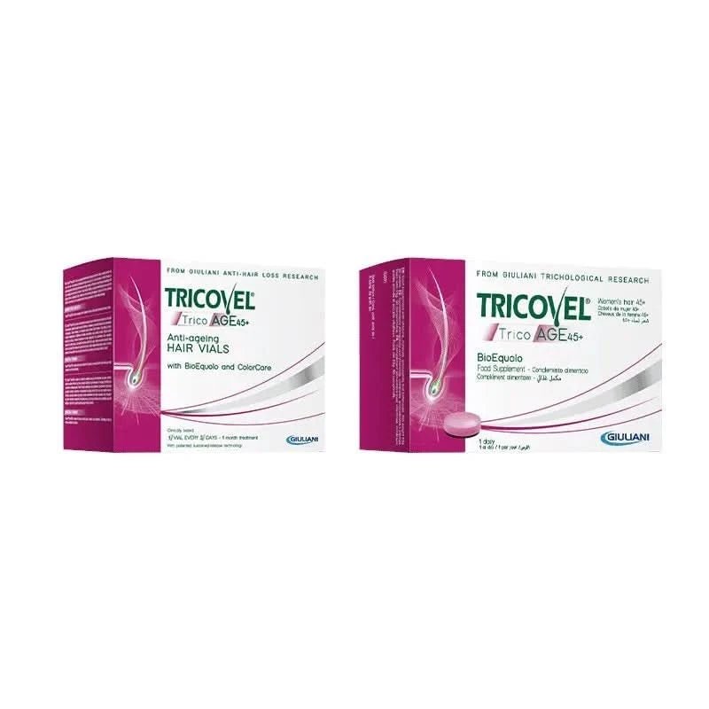 Tricovel®Trico AGE 45+ Vials & Trico AGE 45+ Tablets Free - Cosmoshop - description