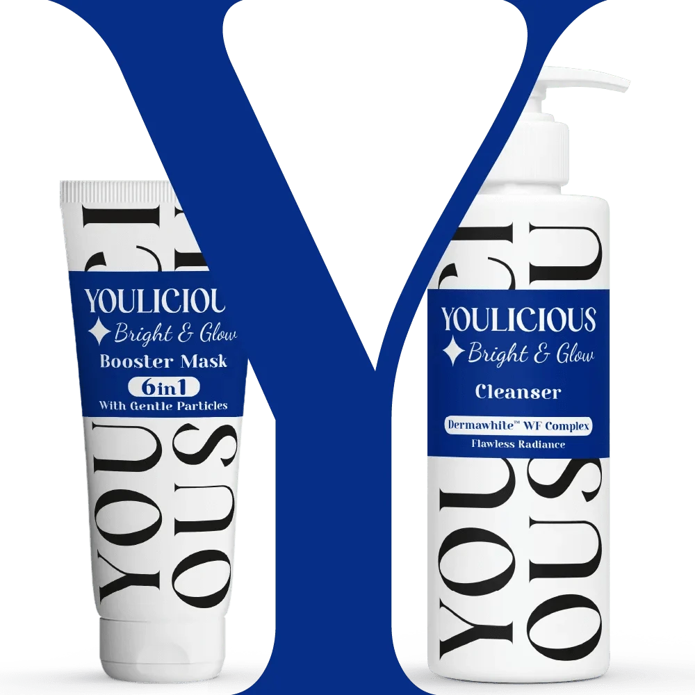 Youlicious bright & glow booster mask +cleanser - Cosmoshop
