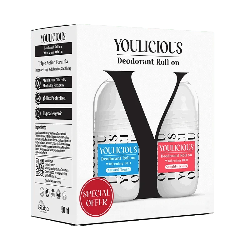 Youlicious Deodorant Roll - on promo (naughty fruity+Natural touch) - Cosmoshop
