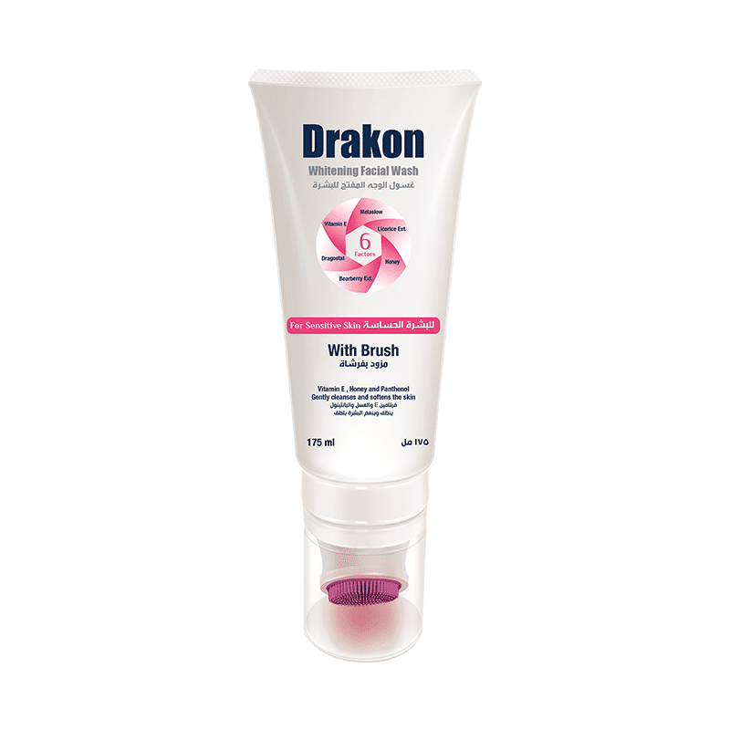 Drakon® Whitening Facial Cleanser For Sensitive Skin With Silicone Brush - Cosmoshop