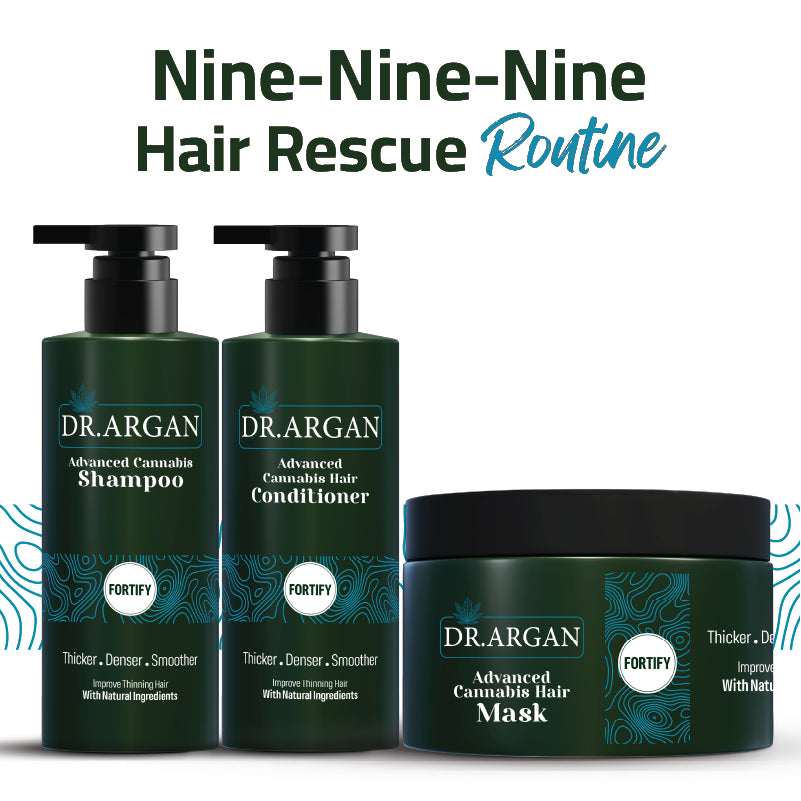 Dr.Argan Hair Rescue Routine ( Dr argan Cannabis shampoo + Cannabis Conditioner + Cannabis mask)