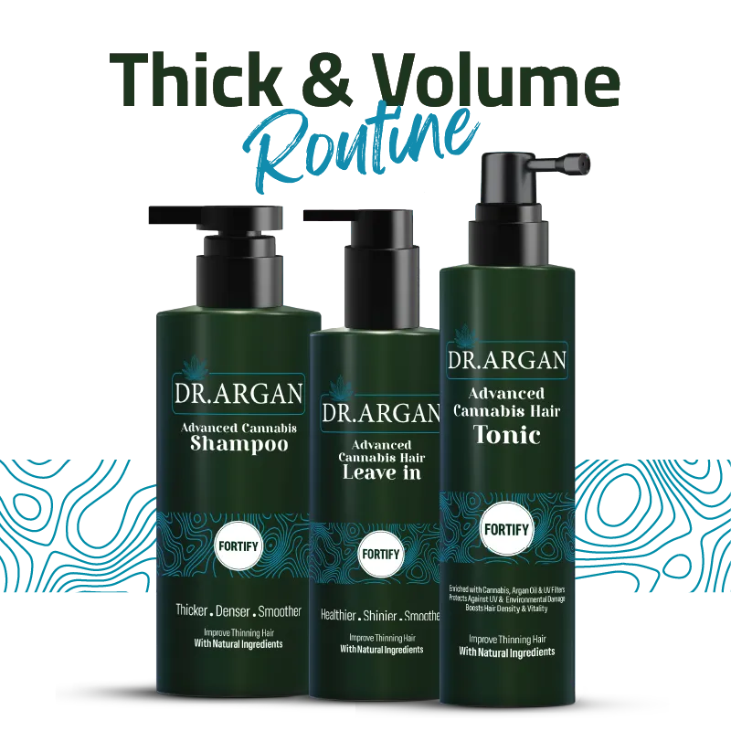 Thick and volume bundle (Cannabis shampoo + leave in +hair tonic )
