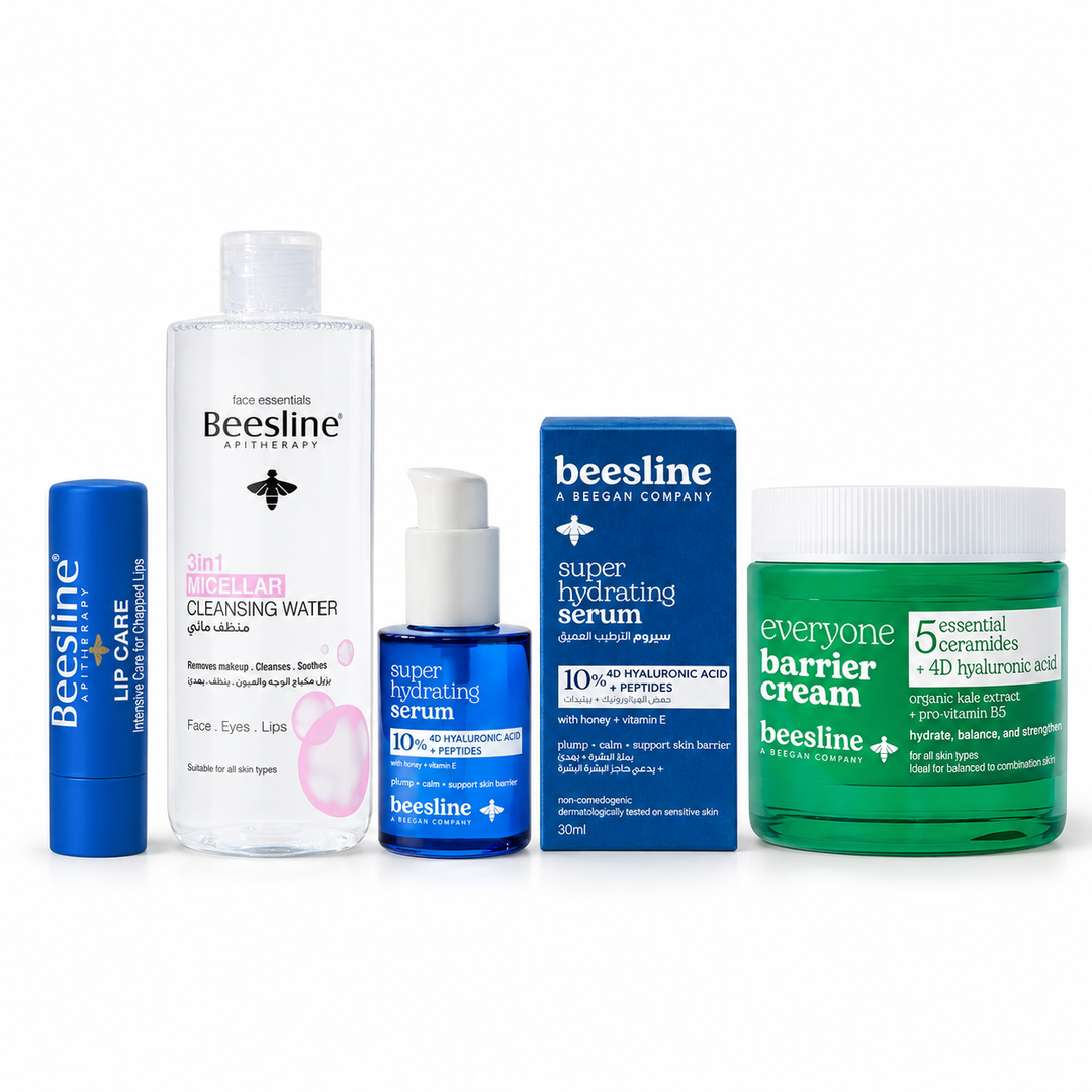 Beesline bundle ( super hydrating serum + everyone barrier cream + lip care shea butter + micellar 3in1 )