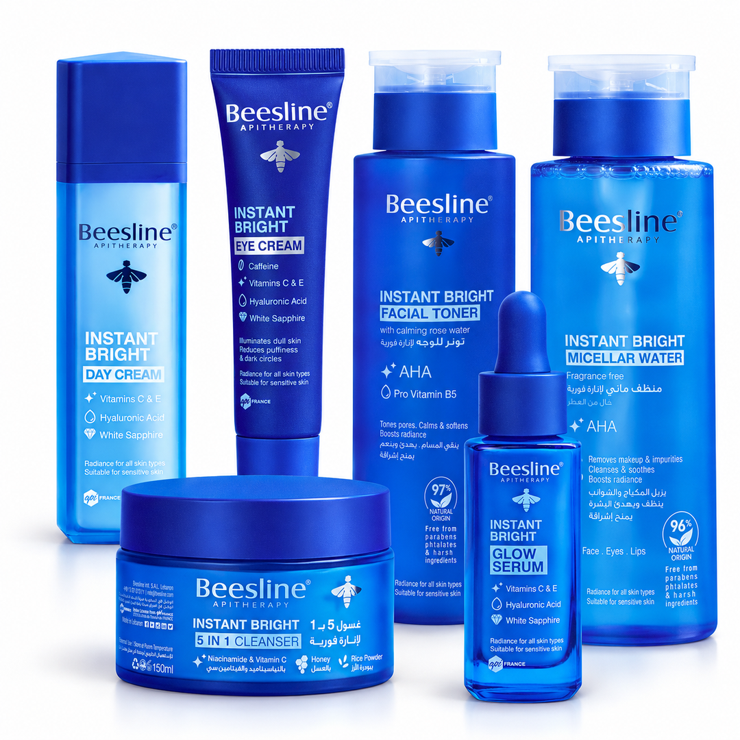 Beesline instant bright full routine (cleanser + day cream + eye cream + serum +toner + micellar water)