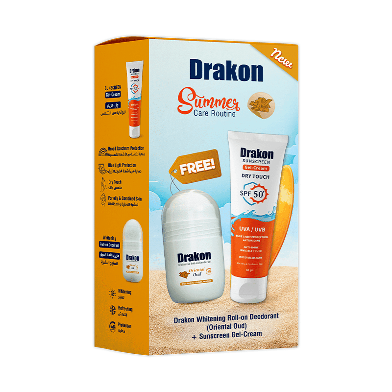 Drakon® promopack ( Sunscreen Gel-Cream SPF 50 +Drakon whitening Roll on Oriental Oud) - Cosmoshop