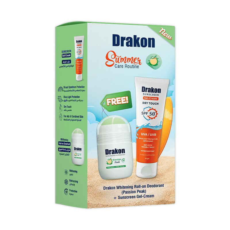 Drakon® promopack ( Sunscreen Gel-Cream SPF 50 +Drakon whitening Roll on Passion Peak) - Cosmoshop