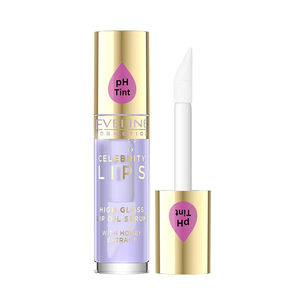 Eveline Celebrity Lips High Gloss Lip Oil Serum No. 03 Violet 5 Ml.