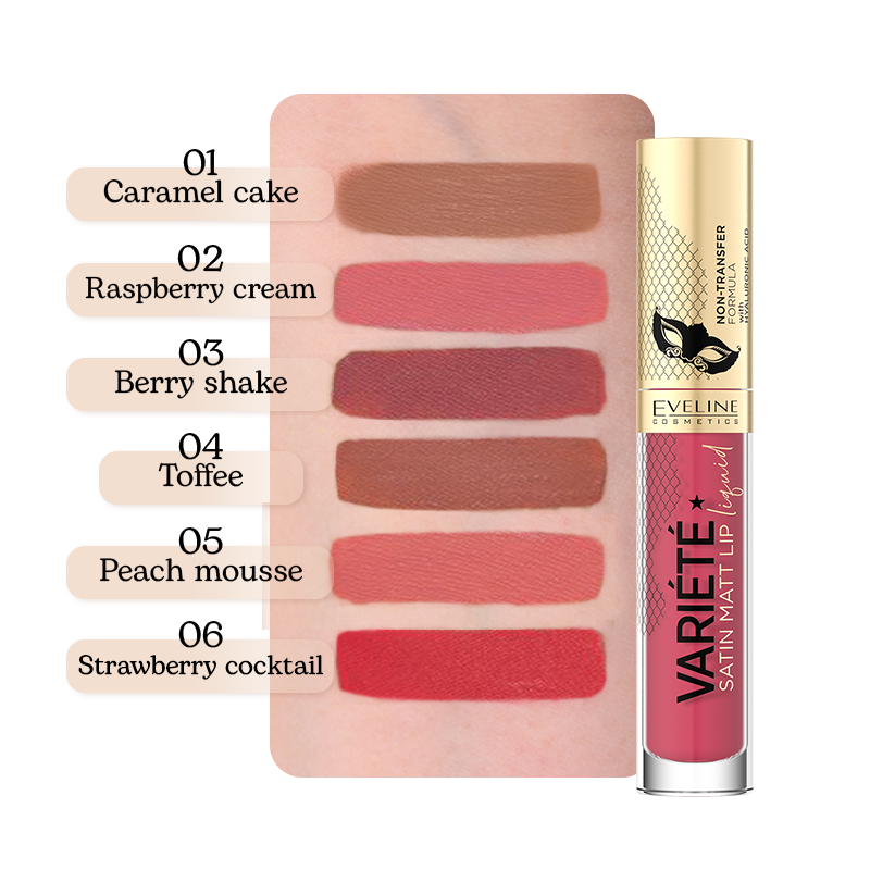 EVELINE COSMETICS VARIÉTÉ SATIN MATT LIP LIQUID05 peach Mousse