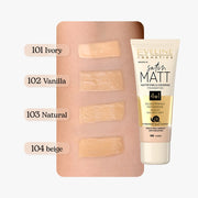 EVELINE COSMETICS SATIN MATT MATTIFYING & COVERING FOUNDATION 102 Vanilla