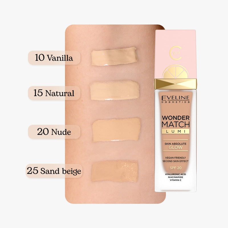 Eveline Cosmetics Wonder Match Lumi Foundation SPF20 - 20 NUDE