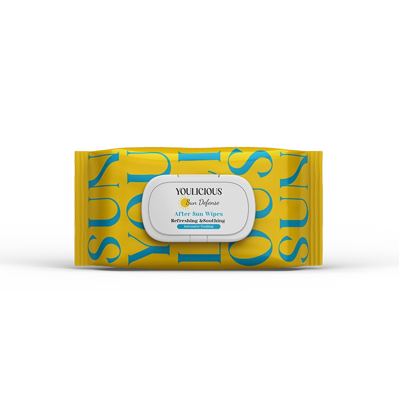 Youlicious sun defense after sun wipes 50 wipes