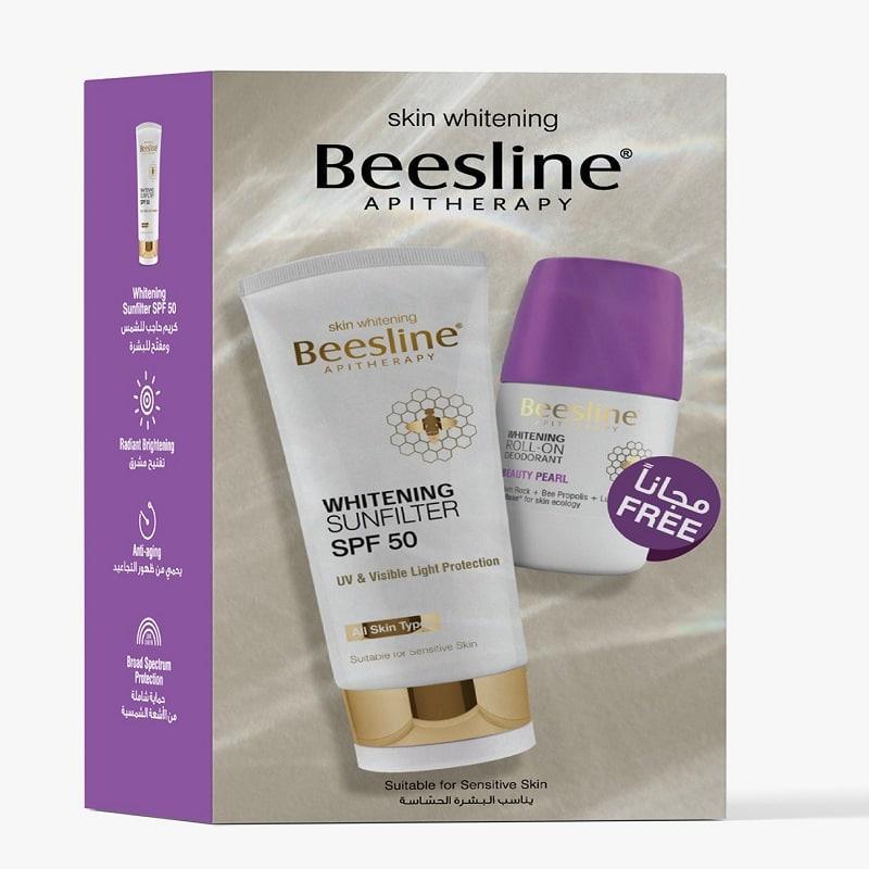 Beesline® Promopack (Whitening Sunfilter SPF 50 + Roll on Beauty Pearl Free) - Cosmoshop