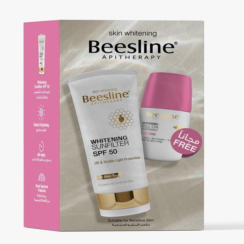 Beesline® Promopack ( Whitening Sunfilter SPF 50 + Roll on Elder Rose Free) - Cosmoshop