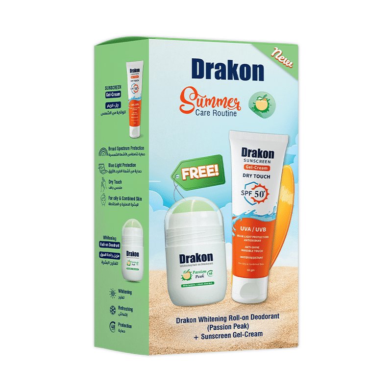 Drakon® promopack ( Sunscreen Gel-Cream SPF 50 +Drakon whitening Roll on Passion Peak)