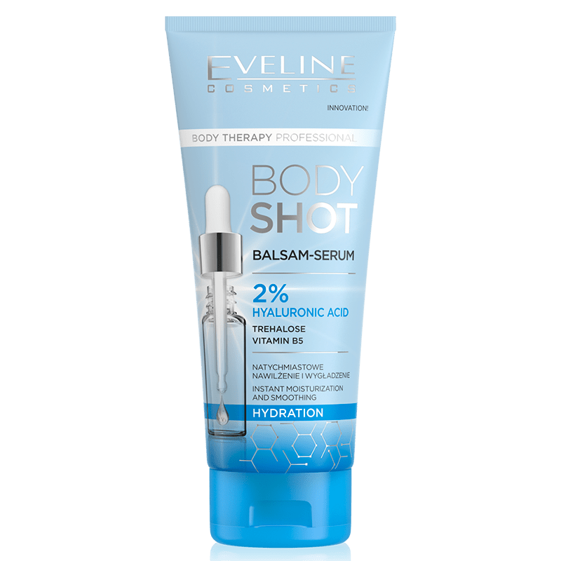 Eveline Body Shot Balm - Serum 2% Hylauronic Acid Hydration 200 ml - Cosmoshop