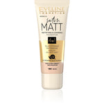 EVELINE COSMETICS SATIN MATT MATTIFYING & COVERING FOUNDATION 104 Beige - Cosmoshop - description