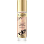EVELINE COSMETICS VARIÉTÉ FACE & BODY LIQUID HIGHLIGHTER 01 Champagne Gold - Cosmoshop - description