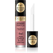 Eveline Cosmetics Wonder Match 4 IN 1 Velour Cheek & Lip 02 - Cosmoshop - description