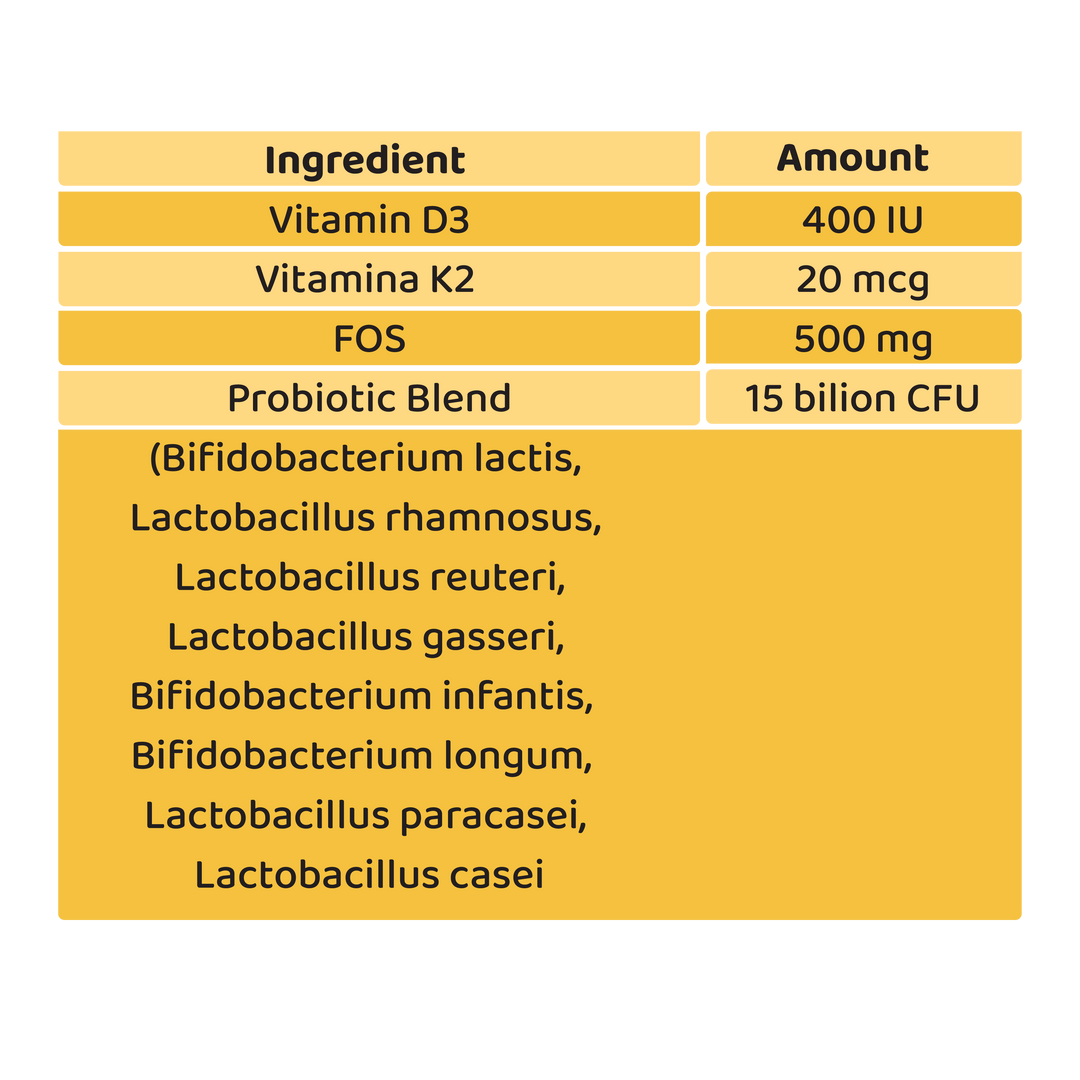 Croco Vitamin D3 + Probiotic Sticks 10 × 500 mg Sticks