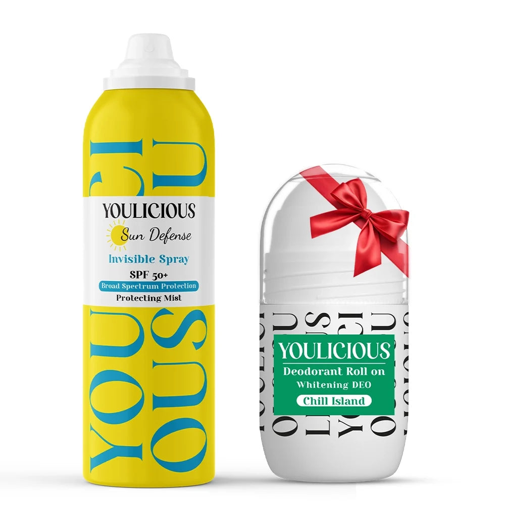 Youlicious sun defense invisible spray + roll on chill island free