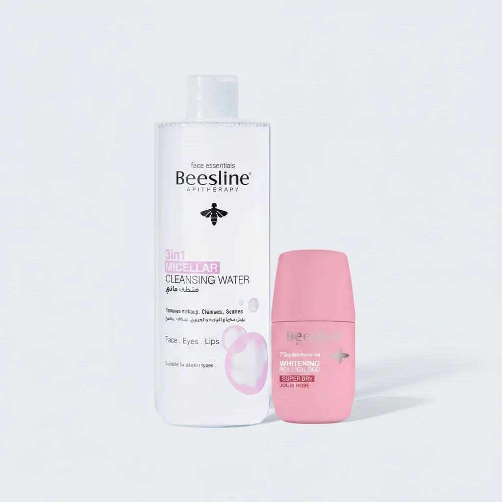 Beesline 3in1 micellar water & roll on jouri rose