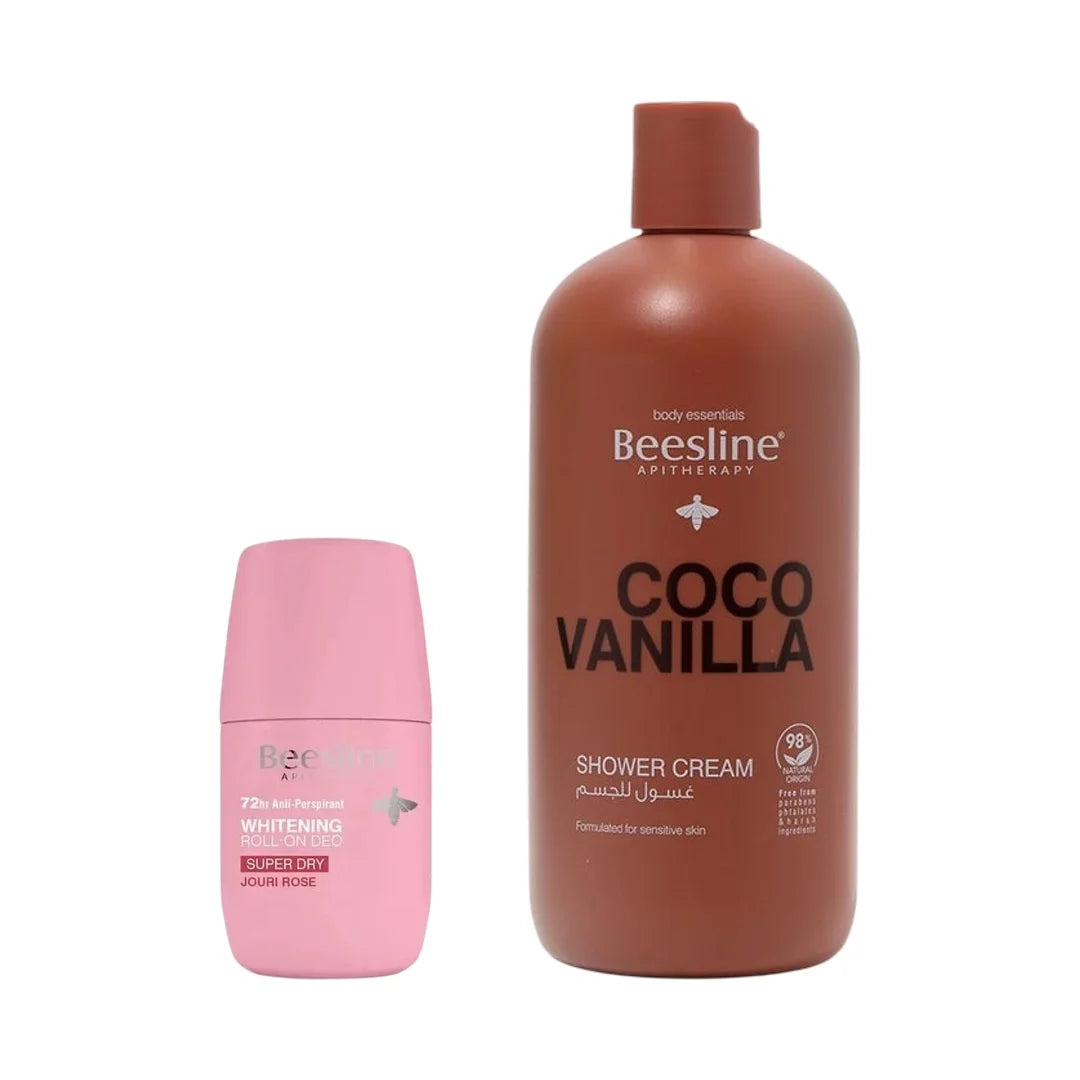 Beesline shower cream + roll on jouri rose