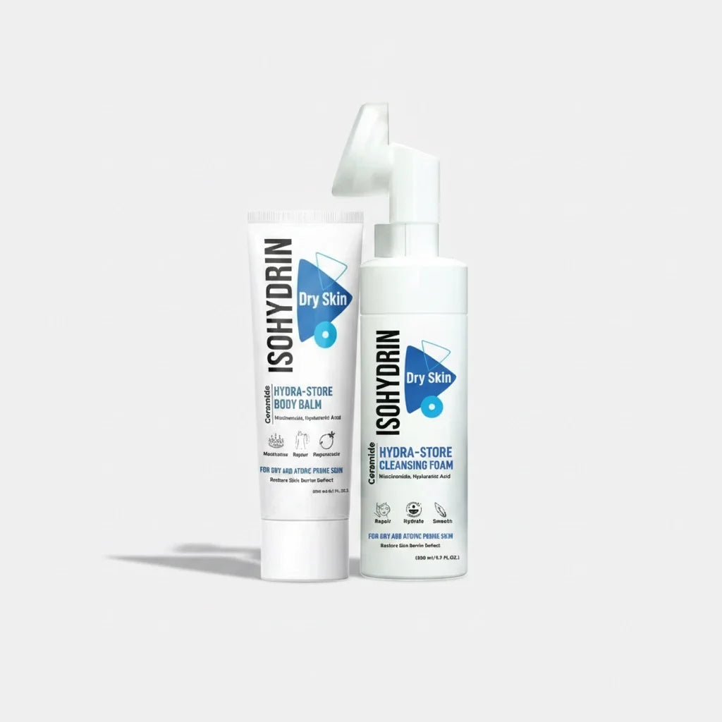 isohydrin body balm + hydra store cleanser