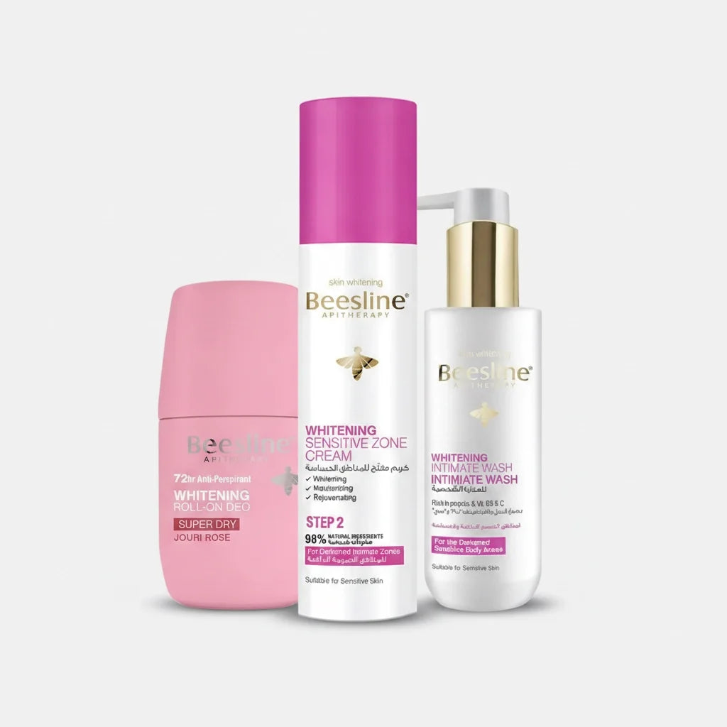 Beesline zone cream + intimate wash + roll on jouri rose