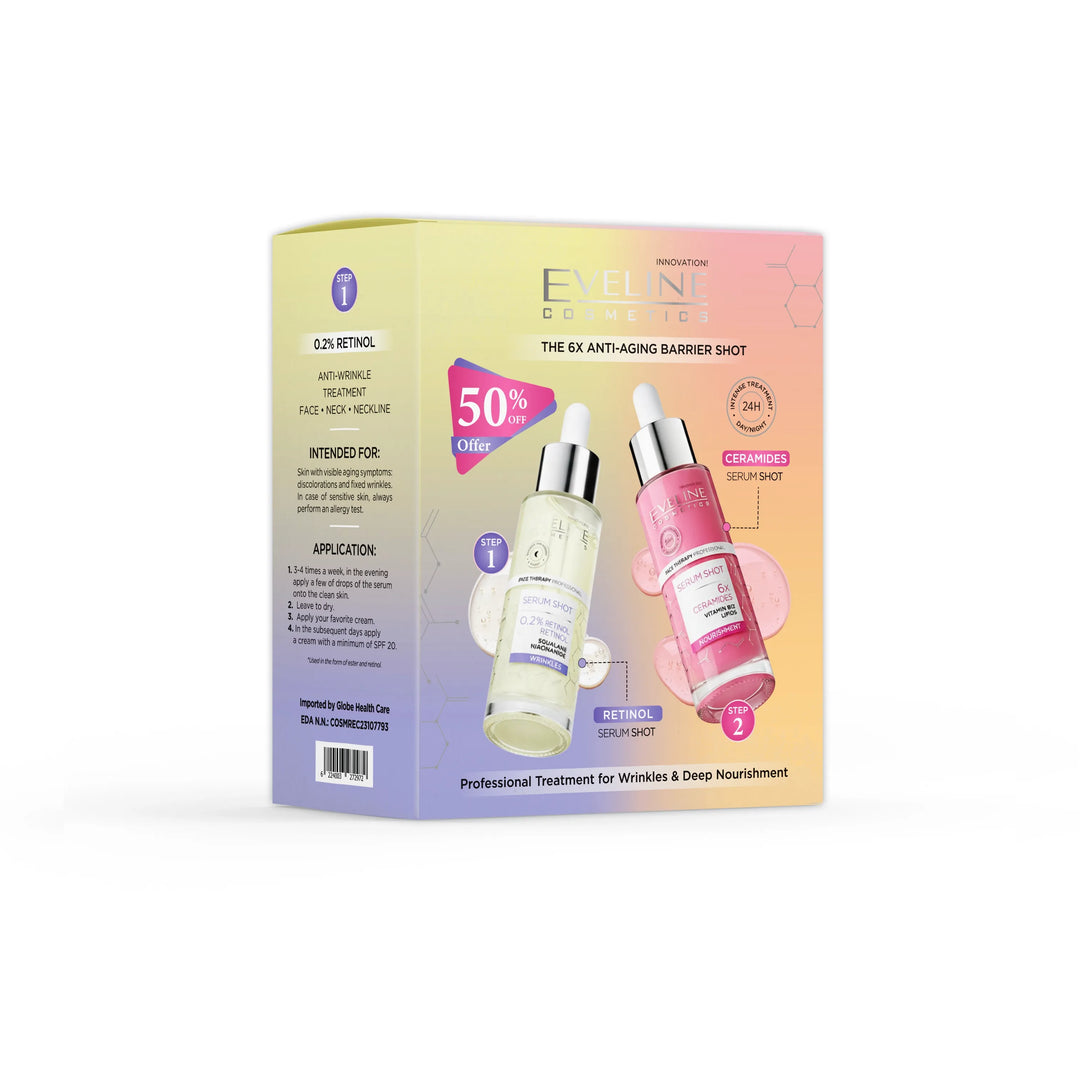 The 6x Anti-Aging Barrier Shot ( Eveline Serum 0.2% Retinol + 6X Ceramides ) Promo