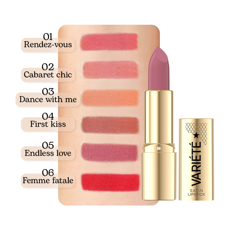 EVELINE COSMETICS VARIÉTÉ SATIN LIPSTICK 06 Femme Fatale