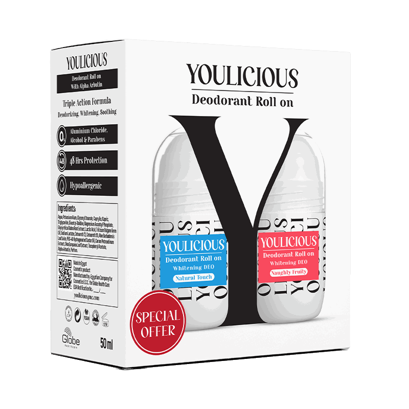 Youlicious Deodorant Roll - on promo (naughty fruity+Natural touch) - Cosmoshop